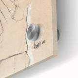 Soft Art Deco Wall Art - Minimalist Portrait of Woman in Pink Accents