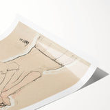 Soft Art Deco Wall Art - Minimalist Portrait of Woman in Pink Accents