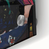 Expressionist Carnival Mask Art – Abstract Columbine Canvas Wall Art