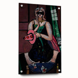 Expressionist Carnival Mask Art – Abstract Columbine Canvas Wall Art