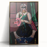 Expressionist Carnival Mask Art – Abstract Columbine Canvas Wall Art