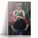 Expressionist Carnival Mask Art – Abstract Columbine Canvas Wall Art