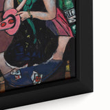 Expressionist Carnival Mask Art – Abstract Columbine Canvas Wall Art