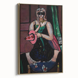 Expressionist Carnival Mask Art – Abstract Columbine Canvas Wall Art