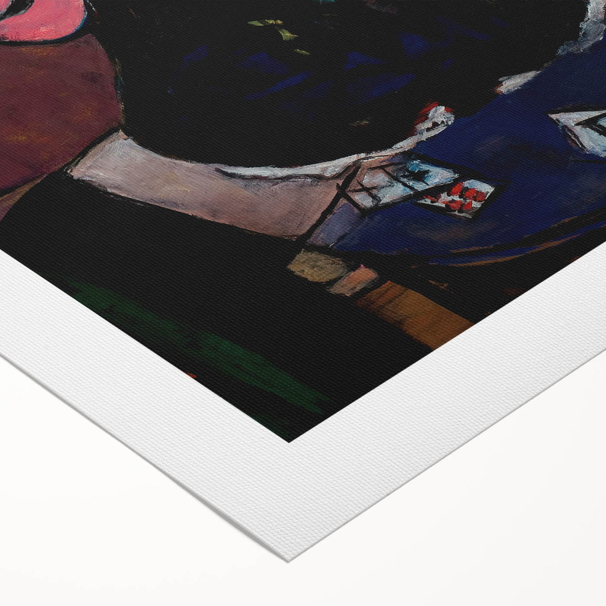 Expressionist Carnival Mask Art – Abstract Columbine Canvas Wall Art
