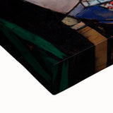 Expressionist Carnival Mask Art – Abstract Columbine Canvas Wall Art