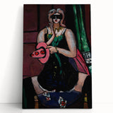Expressionist Carnival Mask Art – Abstract Columbine Canvas Wall Art