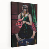 Expressionist Carnival Mask Art – Abstract Columbine Canvas Wall Art