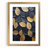 Elegant wall art featuring a floral and botanical design in a gold frame, complemented by a white mat, perfect for home decor. Ideal for enhancing living spaces with a touch of nature-inspired elegance.