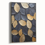 Framed wall art showcasing a vibrant floral and botanical design with silver accents, displayed from a side view to highlight depth and texture. Ideal for home decor.