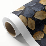 Rolled canvas wall art showcasing a vibrant floral design with intricate leaves, perfect for home decor. Features rich colors and a textured finish, ideal for adding elegance to any room.