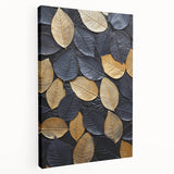 Stretched canvas wall art showcasing a vibrant floral and botanical design with intricate details, ideal for home decor. Side view highlights the canvas texture and framing.