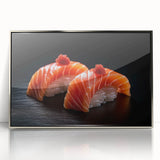 Mid-century modernist art featuring an array of geometrically arranged food dishes in muted earth tones.