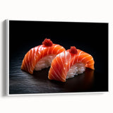 Vintage poster art featuring a variety of colorful food dishes on a large framed canvas, ideal for living room decor.