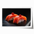 Rolled print of various colorful food dishes, ideal for art wall dining room decor.