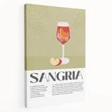 Large canvas featuring a colorful illustration of various fruits and vegetables, ideal for kitchen wall art.