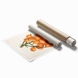 Extra large rolled canvas print featuring vibrant watercolor fruits and floral motifs.