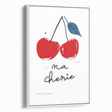 Vintage poster art of colorful culinary ingredients on a large black canvas, ideal for living room decor.