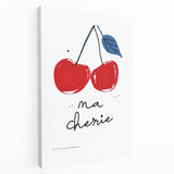 Large stretched canvas featuring a colorful food-inspired design, ideal for kitchen wall art.