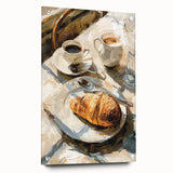 Acrylic print of assorted pastries in soft beige and cream tones, suitable for dining room decor.
