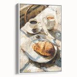 Vintage poster art of colorful pastries on a framed canvas, ideal for extra large living room decor.