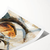 Extra large wall art featuring line art flowers in neutral tones on a rolled print, ideal for large living room decor.