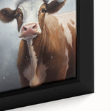 Festive Cow in Santa Hat – Whimsical Christmas Wall Hangings