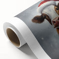 Festive Cow in Santa Hat – Whimsical Christmas Wall Hangings
