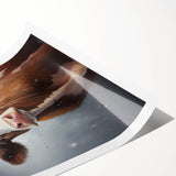 Festive Cow in Santa Hat – Whimsical Christmas Wall Hangings