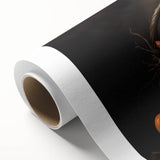 Pumpkin Basket Halloween Wall Art - Rustic Spooky Oil Painting