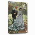 Claude Monet's Bazille and Camille - Impressionist Outdoor Scene Art