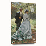 Claude Monet's Bazille and Camille - Impressionist Outdoor Scene Art