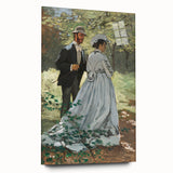 Claude Monet's Bazille and Camille - Impressionist Outdoor Scene Art