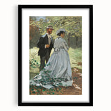 Claude Monet's Bazille and Camille - Impressionist Outdoor Scene Art