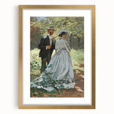 Claude Monet's Bazille and Camille - Impressionist Outdoor Scene Art