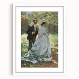 Claude Monet's Bazille and Camille - Impressionist Outdoor Scene Art