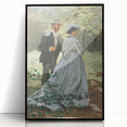 Claude Monet's Bazille and Camille - Impressionist Outdoor Scene Art