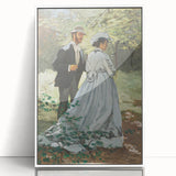 Claude Monet's Bazille and Camille - Impressionist Outdoor Scene Art