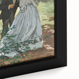 Claude Monet's Bazille and Camille - Impressionist Outdoor Scene Art