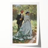Claude Monet's Bazille and Camille - Impressionist Outdoor Scene Art