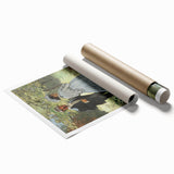 Claude Monet's Bazille and Camille - Impressionist Outdoor Scene Art