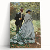 Claude Monet's Bazille and Camille - Impressionist Outdoor Scene Art