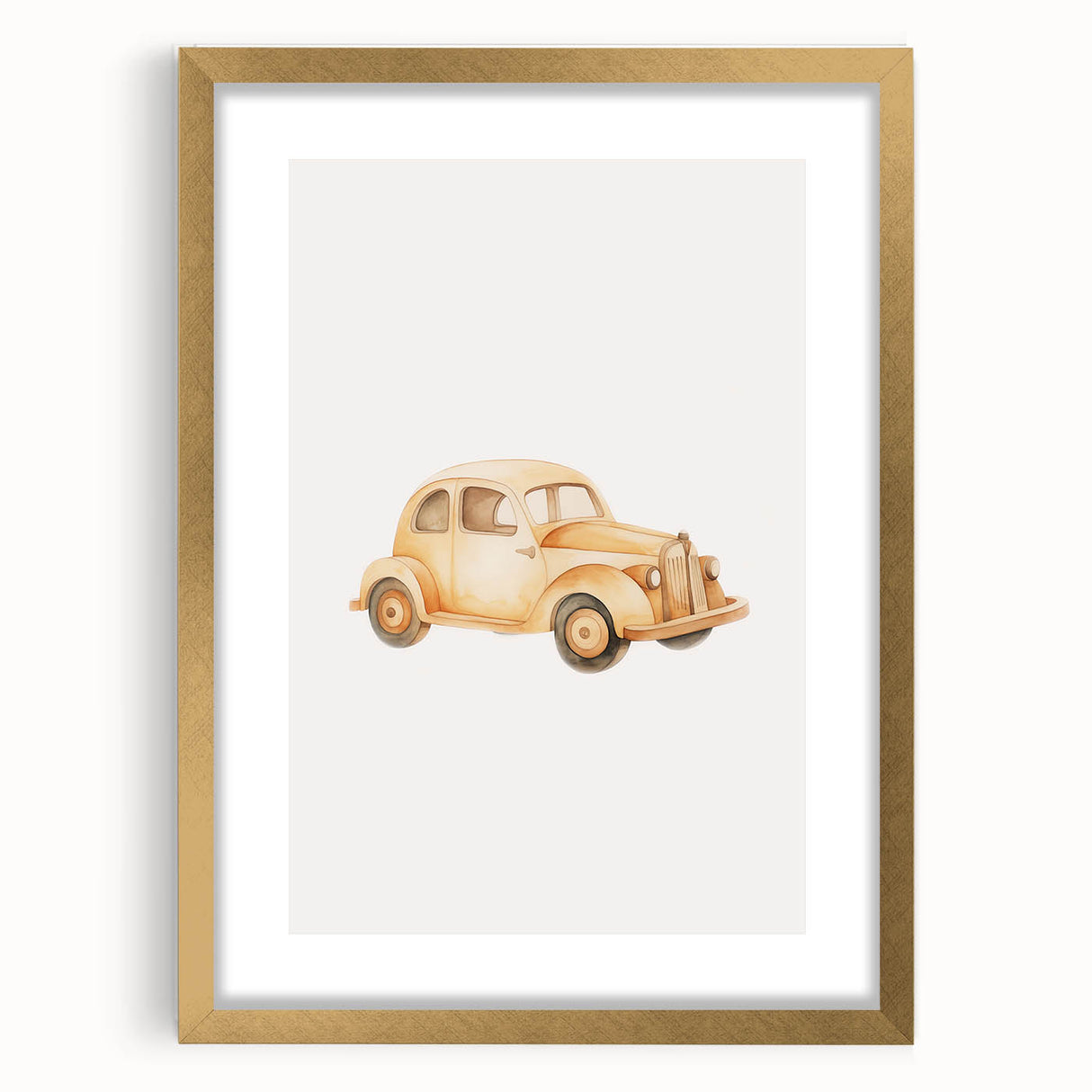 Classic Wooden Car Nursery Wall Art – Baby Room Decor Prints