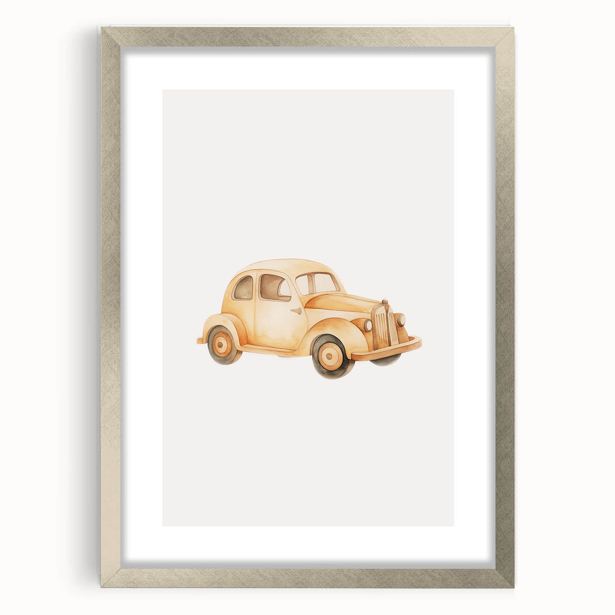 Classic Wooden Car Nursery Wall Art – Baby Room Decor Prints