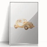 Classic Wooden Car Nursery Wall Art – Baby Room Decor Prints
