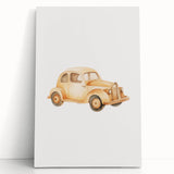 Classic Wooden Car Nursery Wall Art – Baby Room Decor Prints