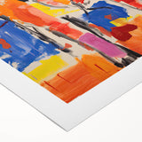 Acrylic Glass Art for Kids Rooms - Colorful Cow Animal Print