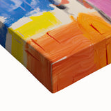 Acrylic Glass Art for Kids Rooms - Colorful Cow Animal Print