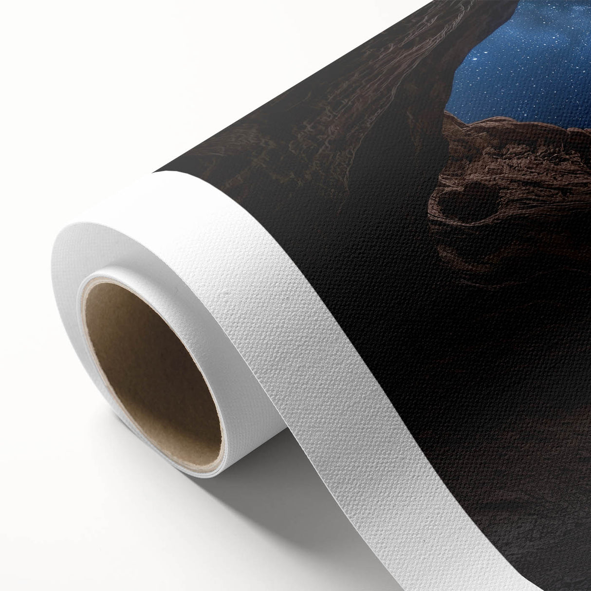 Stunning rolled canvas artwork depicting vibrant canyons in a landscape design, showcasing rich colors and textures, ideal for home decor or art enthusiasts.