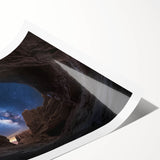 Stunning landscape print showcasing vibrant canyons in warm earth tones, elegantly rolled and securely packaged in a protective tube for easy display. Perfect for home decor enthusiasts seeking unique wall art.